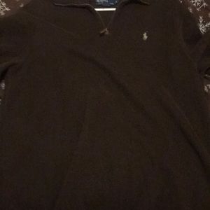 Brown Ralph Lauren zip pull over large men’s